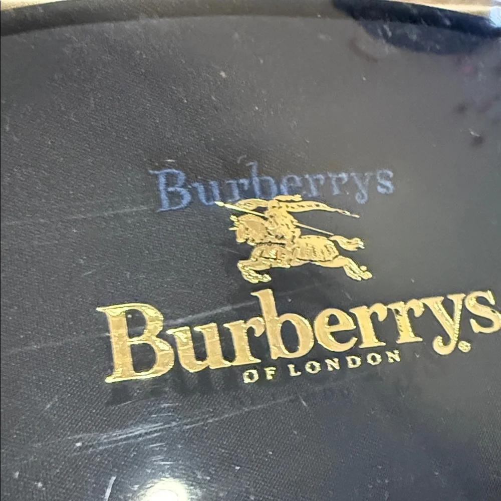 Burberrys Navy Nova Check Plaid Cosmetic Pouch Vintage